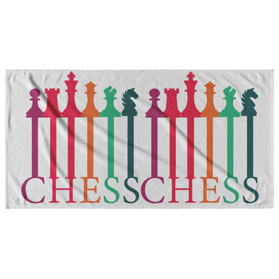 Chess spectrum pieces Beach Towel