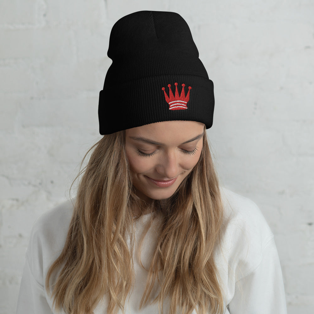 Queen Crown Cuffed Beanie