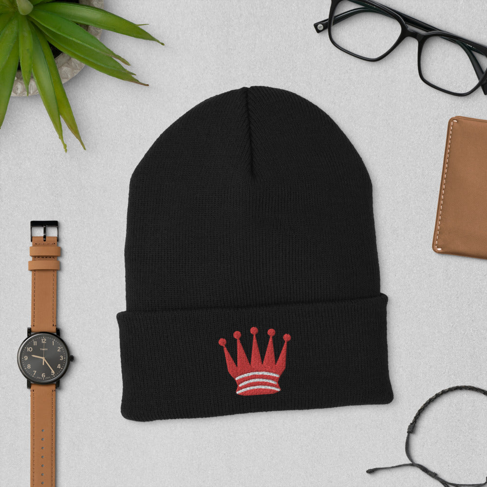 Queen Crown Cuffed Beanie