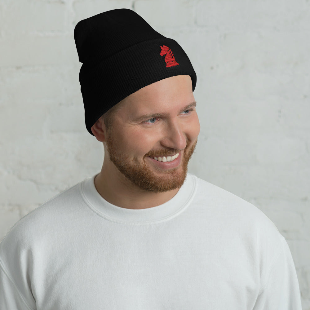 Knight embroidered Cuffed Beanie