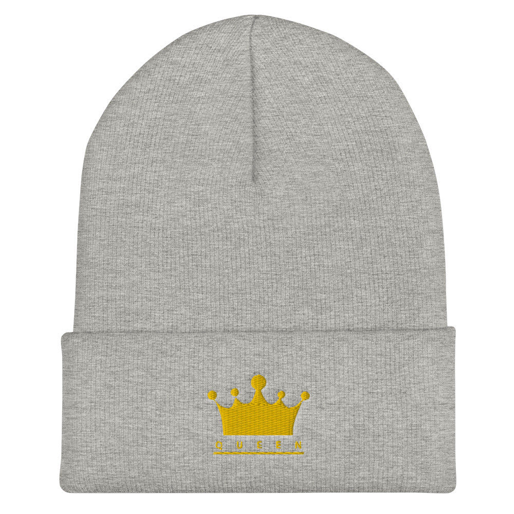 Queen embroidered Cuffed Beanie
