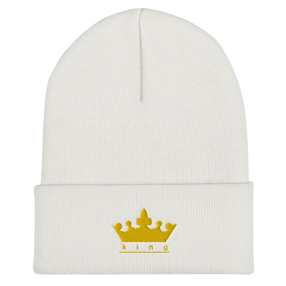 King embroidered Cuffed Beanie