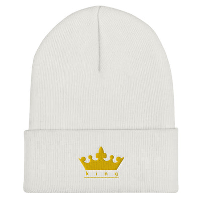 King embroidered Cuffed Beanie