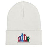 Colorful Chess Pieces Cuffed Beanie