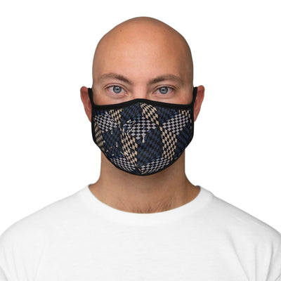 3 Dimensional chess cubes Fitted Polyester Face Mask