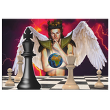 Angel earth chess - Rectangle Gallery Canvas Art