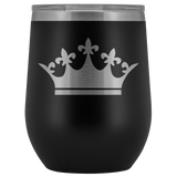 Queen Tiara Laser etched Wine Tumbler