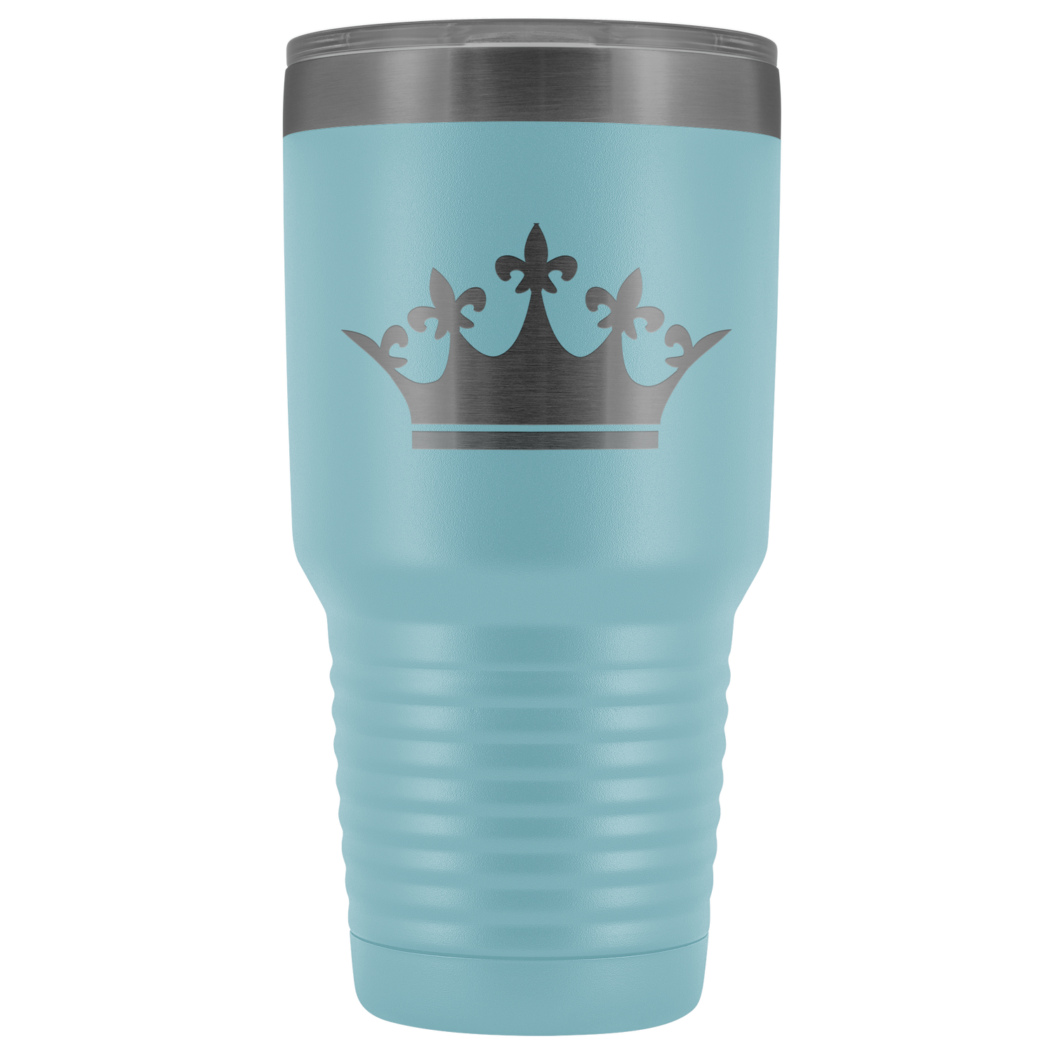Laser etched Queen Tiara 30 Ounce stainless steel Vacuum insulated hot and cold beverage Tumbler
