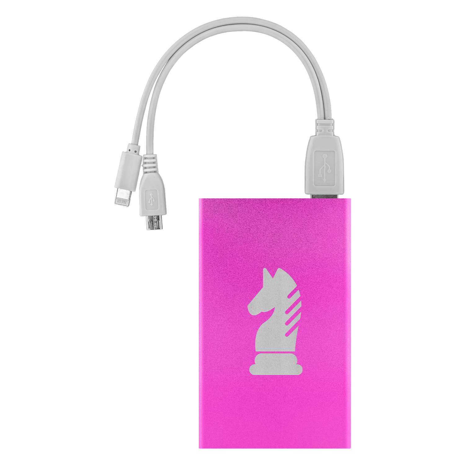 Chess Knight laser etched Lithium-Ion power bank