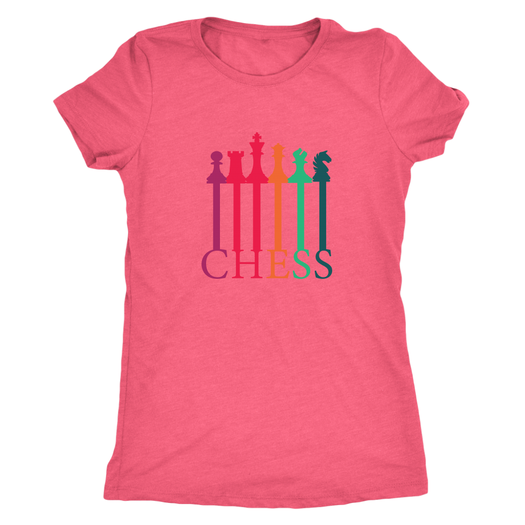 Chess connecting Pieces spectrum - Triblend T-Shirt