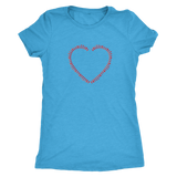 Heart made of chess pieces  - Triblend T-Shirt