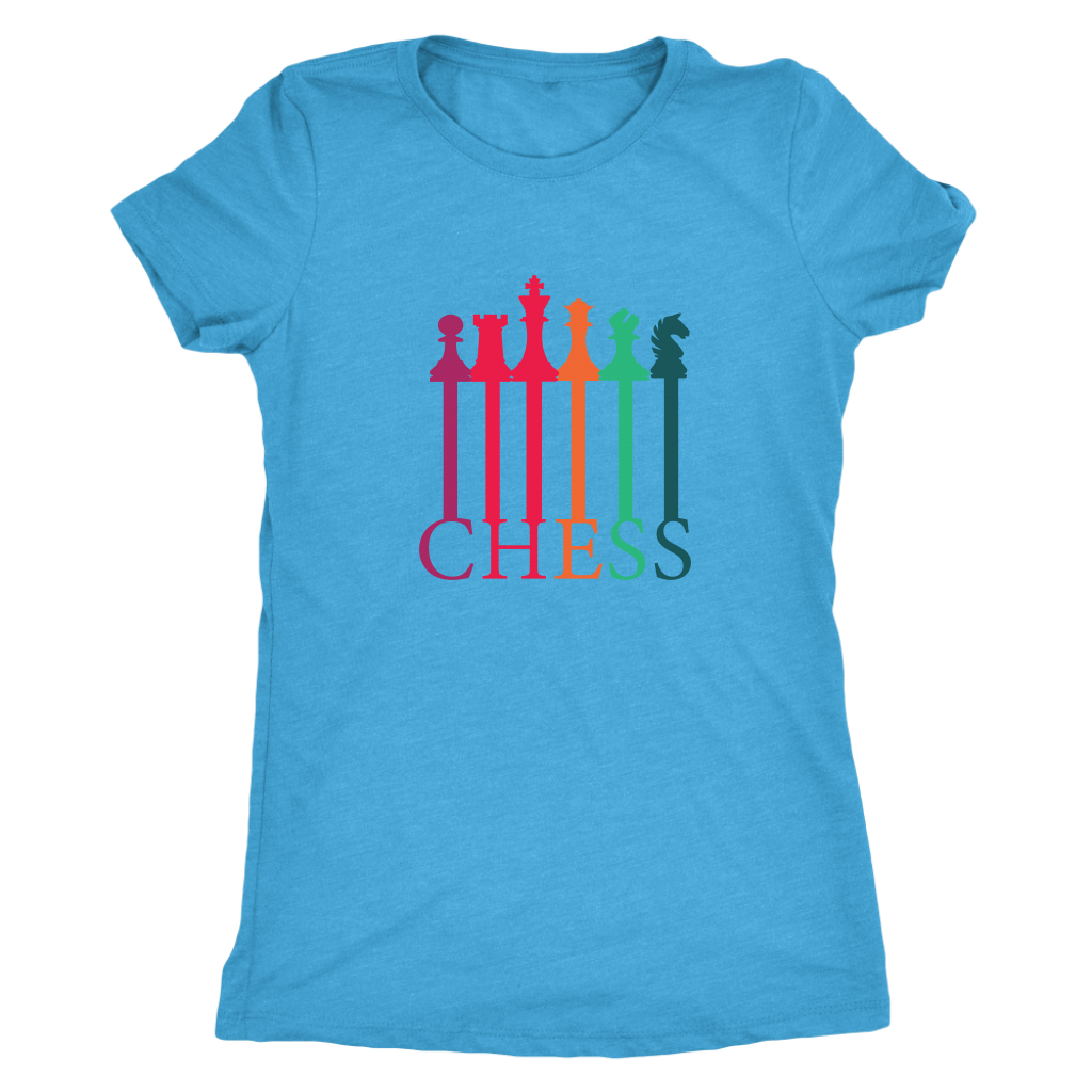 Chess connecting Pieces spectrum - Triblend T-Shirt