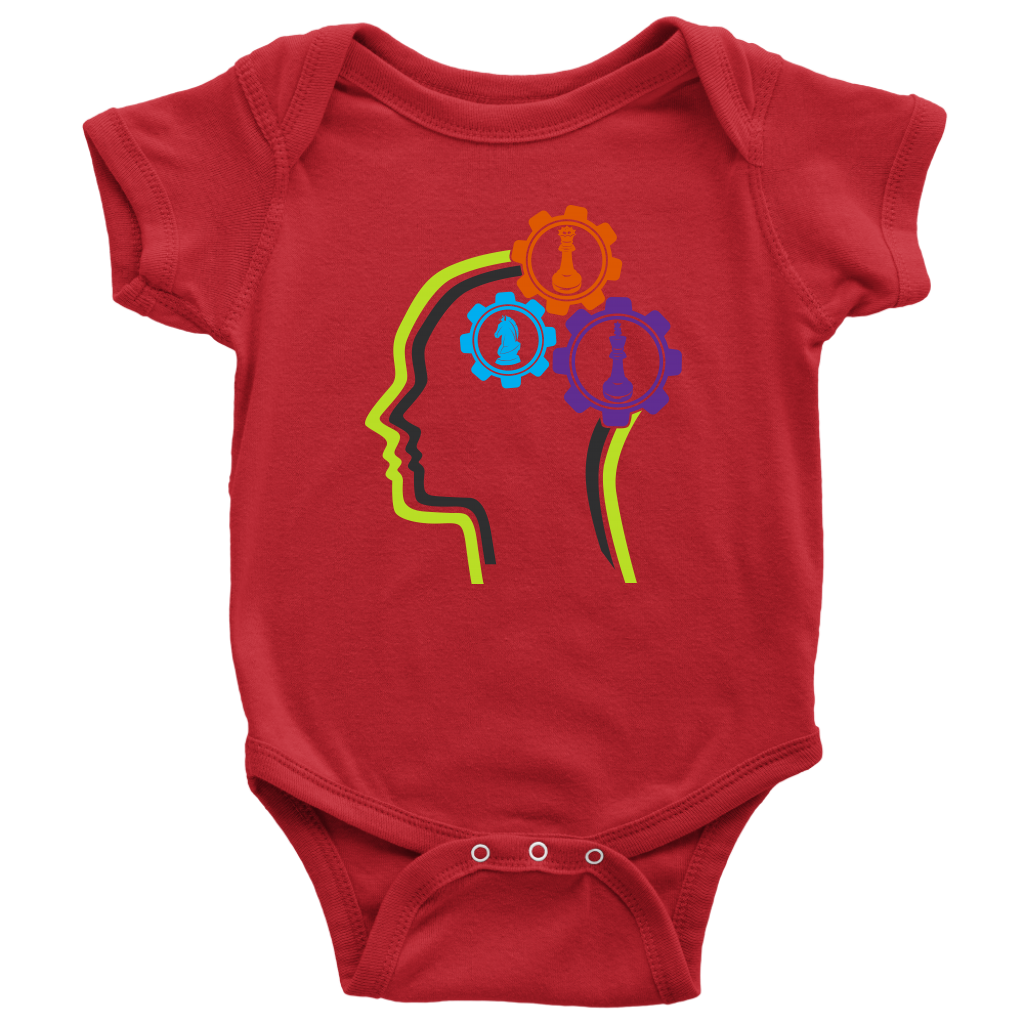 Chess in the mind - Chess Gears - Baby Onesie