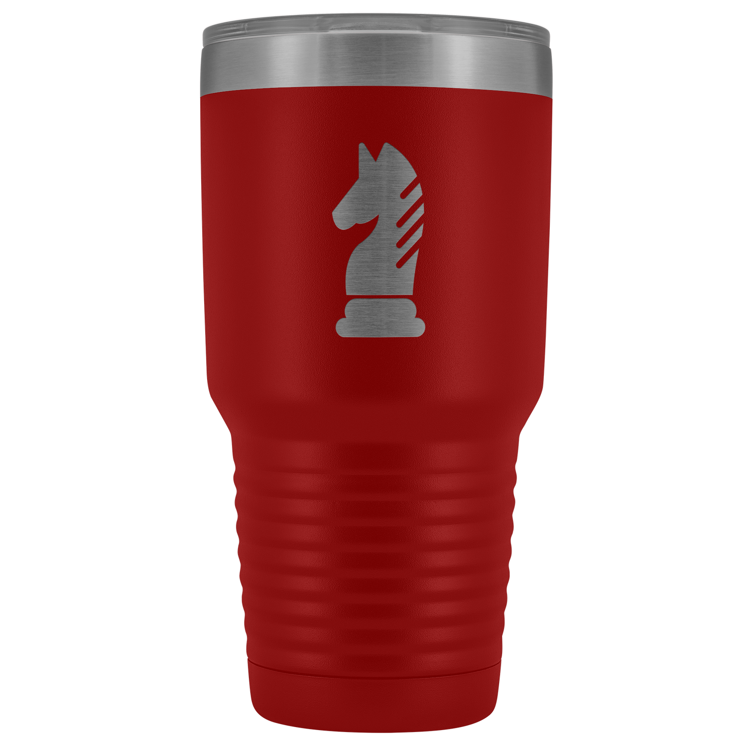 Laser etched Knight 30 Ounce stainless steel Vacuum insulated hot and cold beverage Tumbler