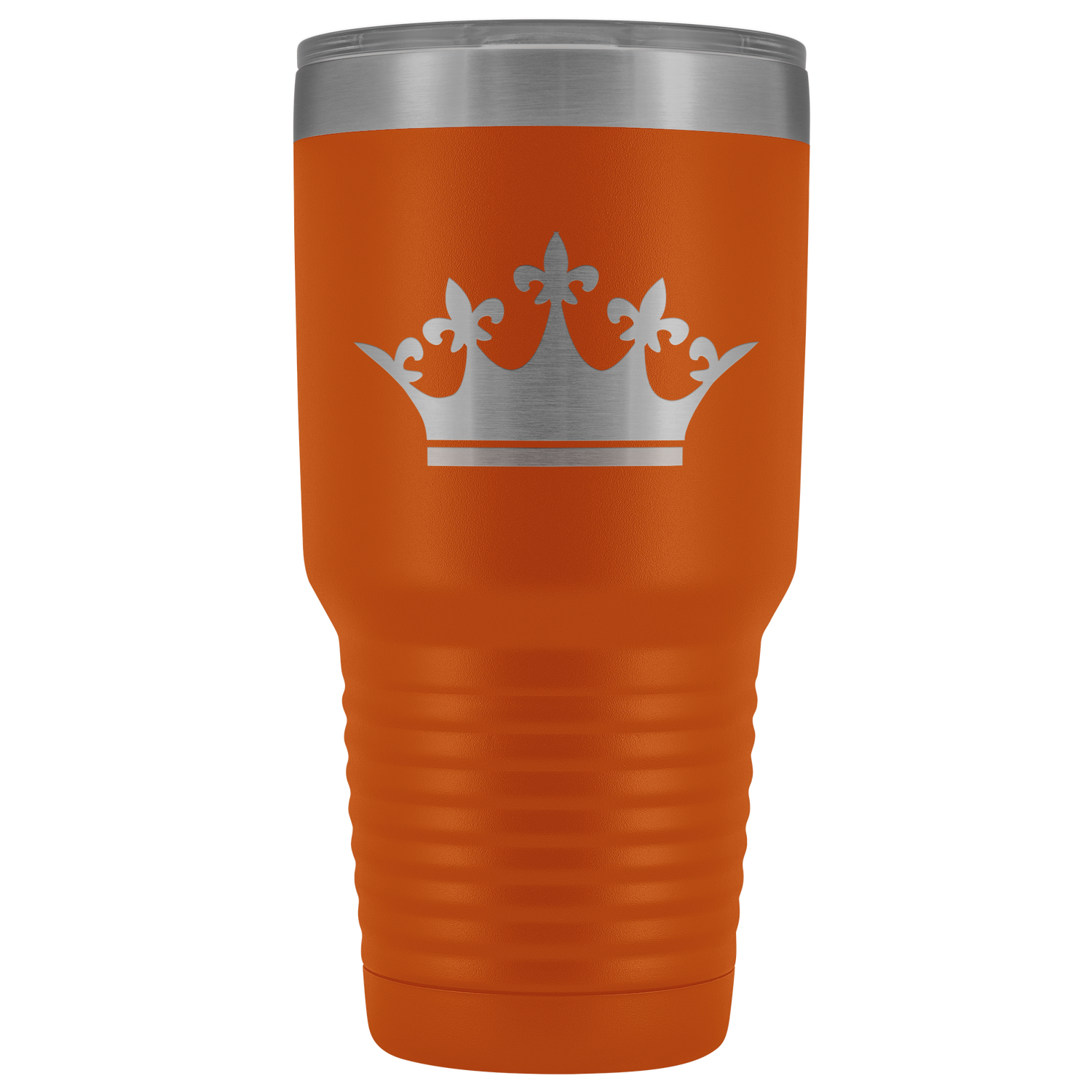 Laser etched Queen Tiara 30 Ounce stainless steel Vacuum insulated hot and cold beverage Tumbler