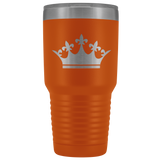 Laser etched Queen Tiara 30 Ounce stainless steel Vacuum insulated hot and cold beverage Tumbler