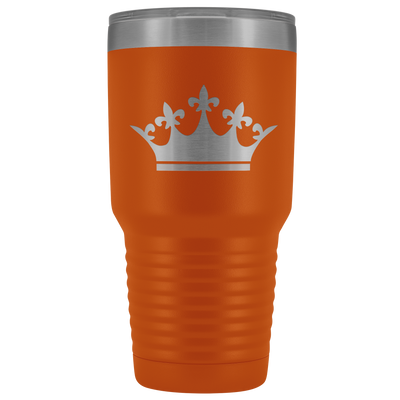 Laser etched Queen Tiara 30 Ounce stainless steel Vacuum insulated hot and cold beverage Tumbler