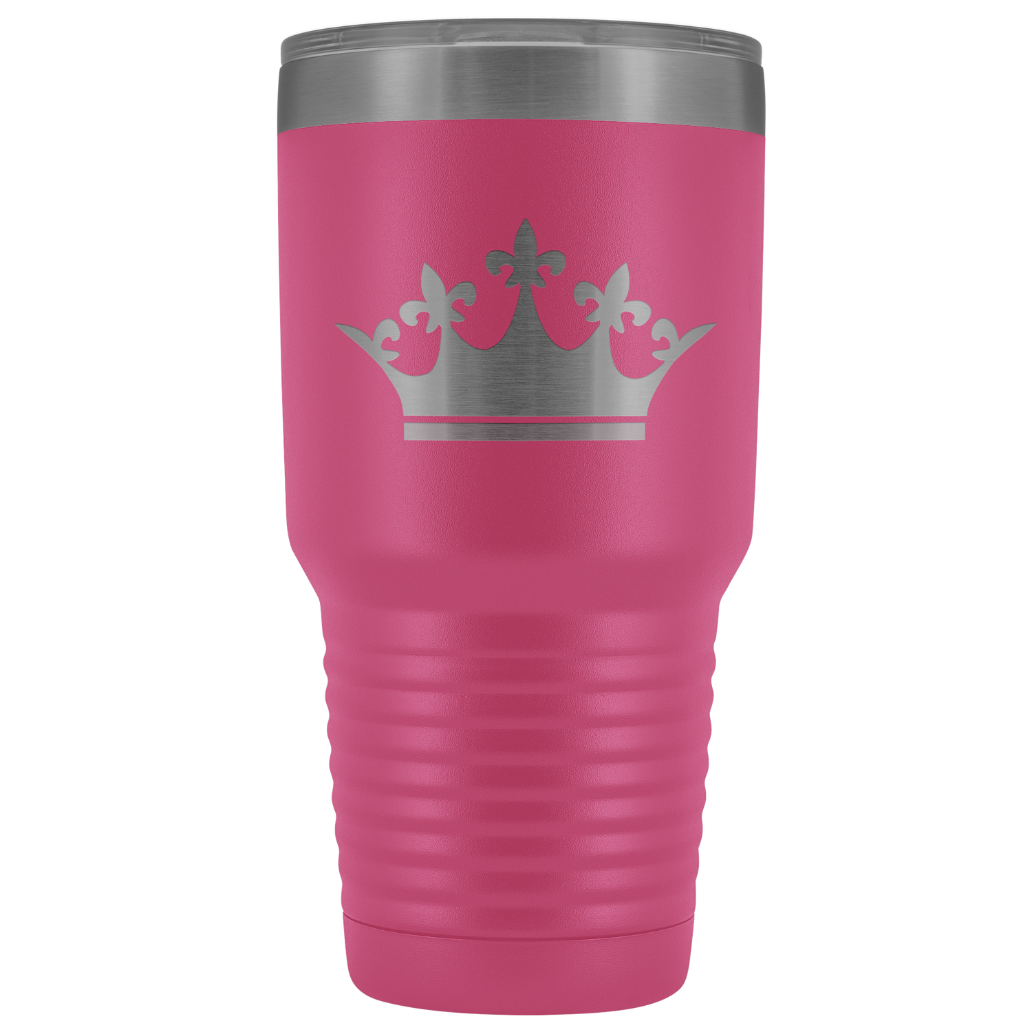 Laser etched Queen Tiara 30 Ounce stainless steel Vacuum insulated hot and cold beverage Tumbler