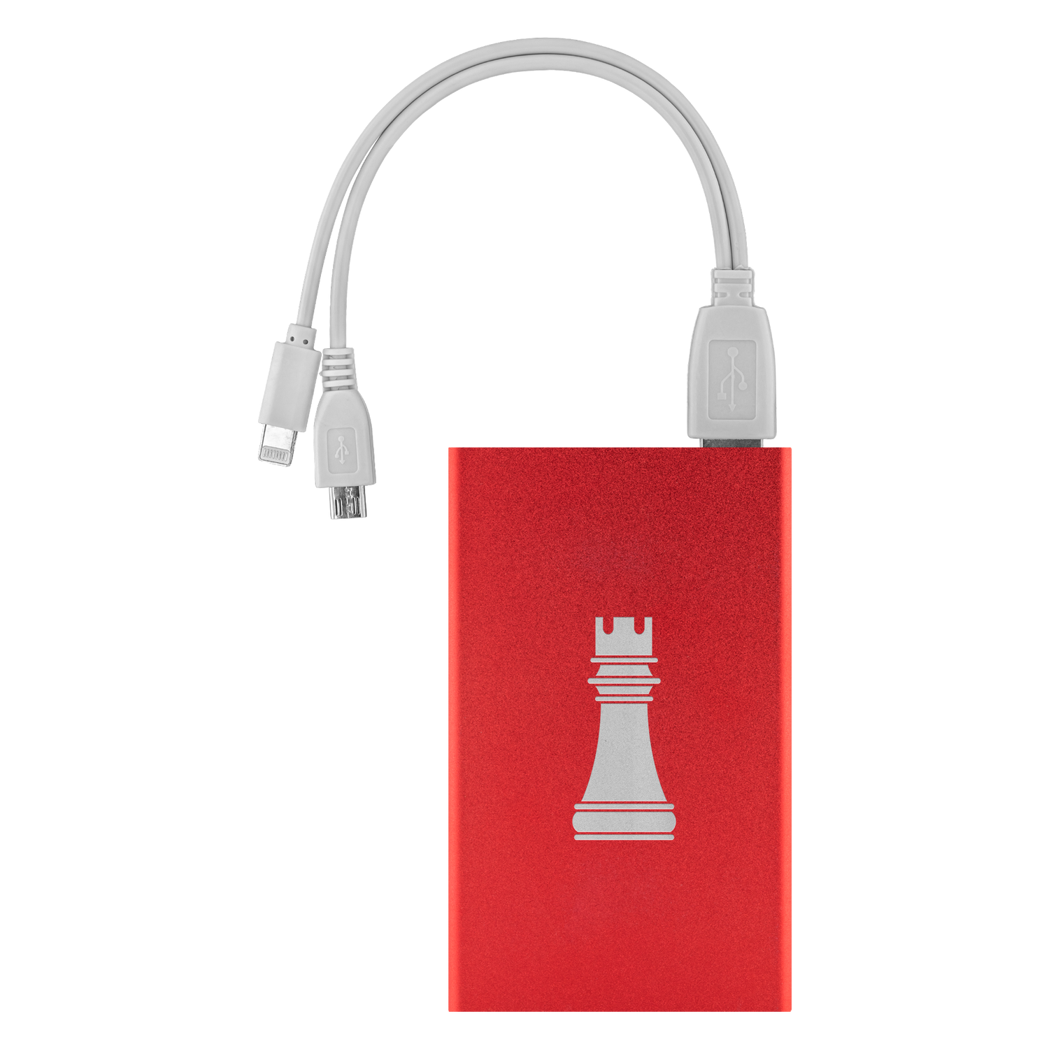 Chess Rook laser etched Lithium-Ion power bank