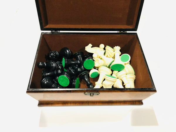 Medium wooden chess storage box