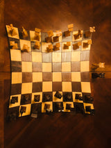 Tempisque and Salmwood Twisted Battle Chess Set