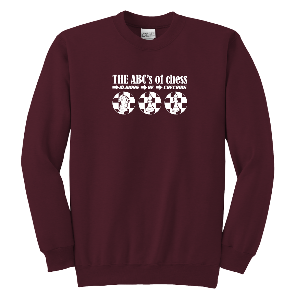 The ABC's of Chess - Always Be Checking - Youth Unisex Sweatshirt