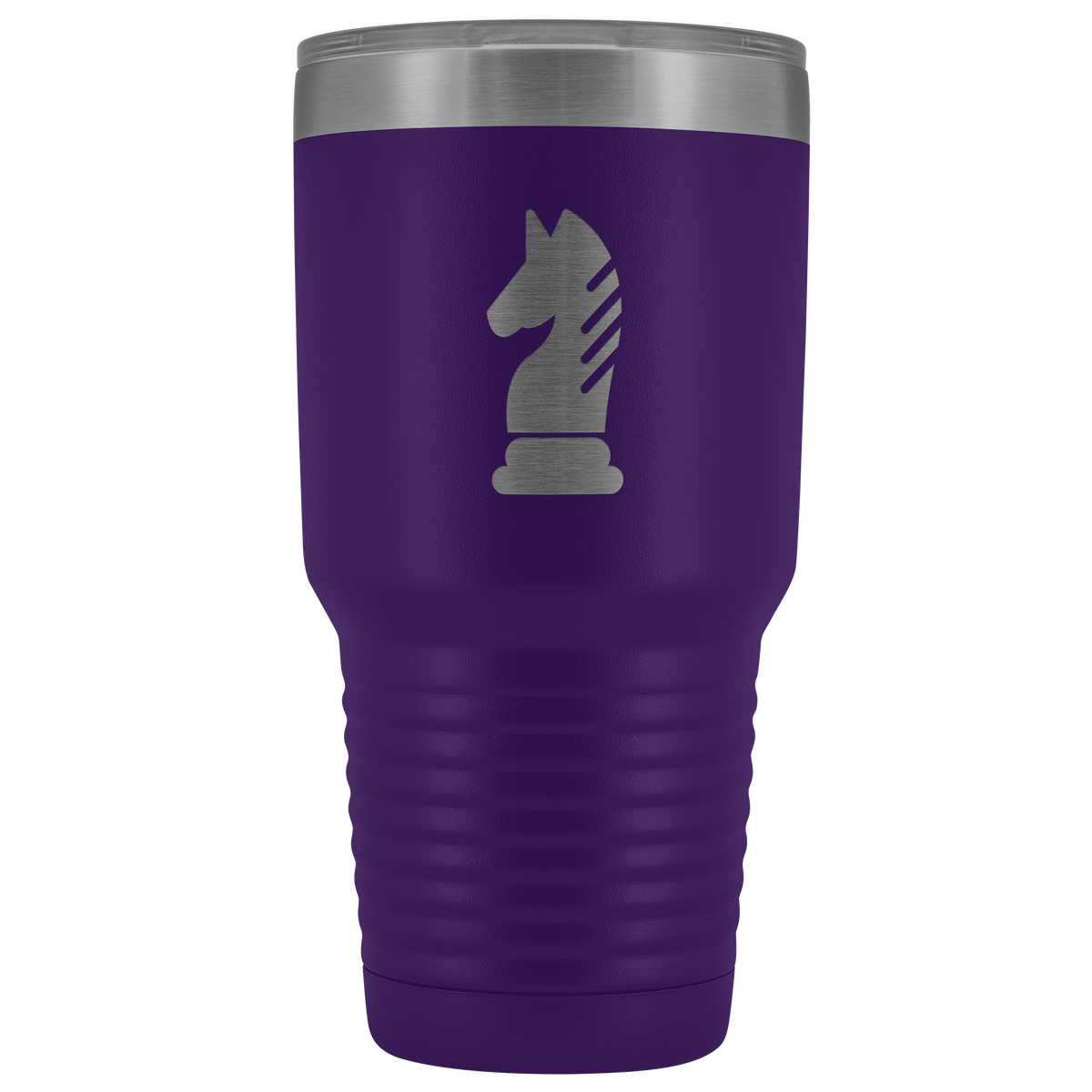 Laser etched Knight 30 Ounce stainless steel Vacuum insulated hot and cold beverage Tumbler