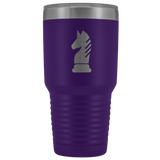 Laser etched Knight 30 Ounce stainless steel Vacuum insulated hot and cold beverage Tumbler