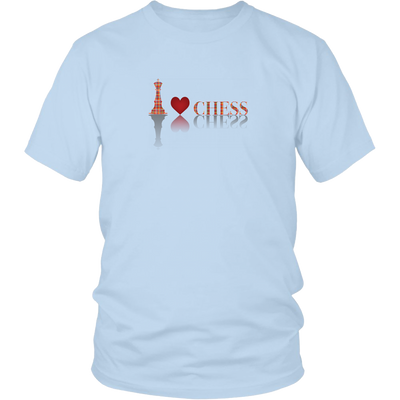 I heart Chess - I love Chess plaid reflective design - Adult Unisex T-Shirt