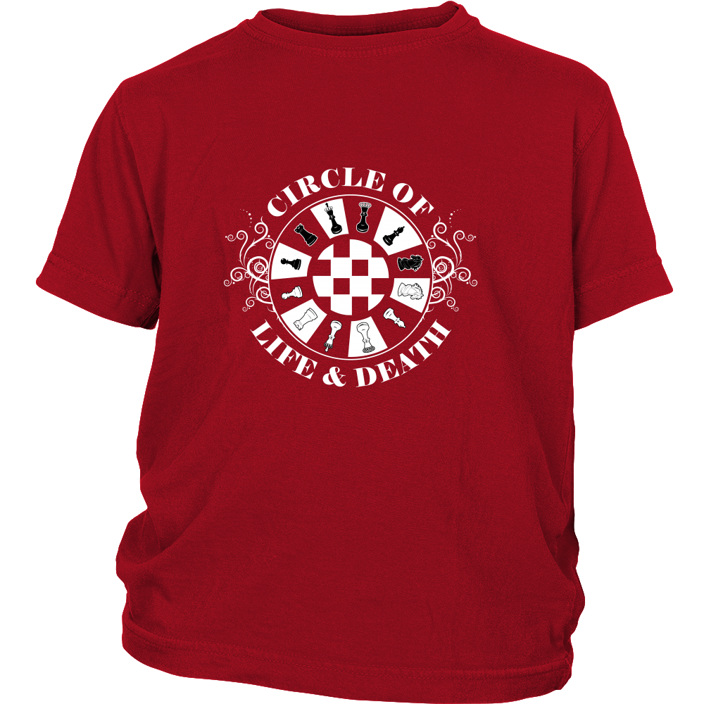 Circle of life and death - Youth chess T-shirt