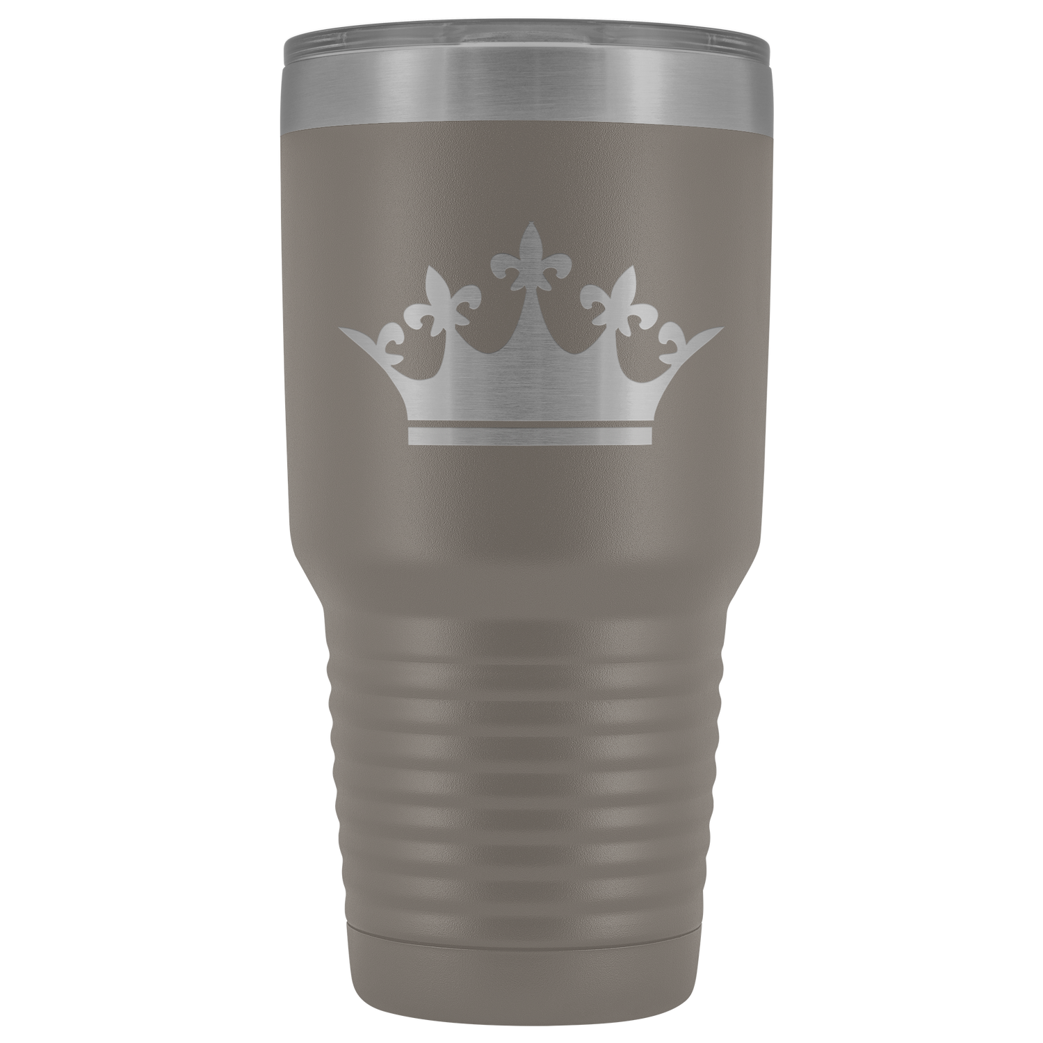 Laser etched Queen Tiara 30 Ounce stainless steel Vacuum insulated hot and cold beverage Tumbler