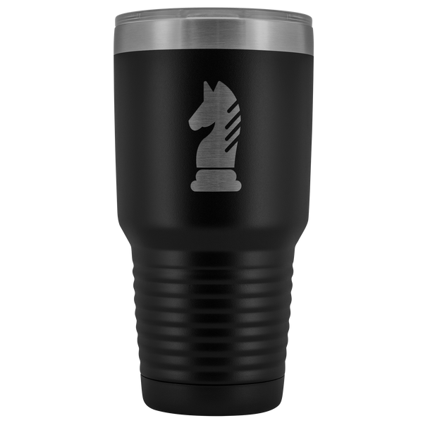 Laser etched Knight 30 Ounce stainless steel Vacuum insulated hot and cold beverage Tumbler