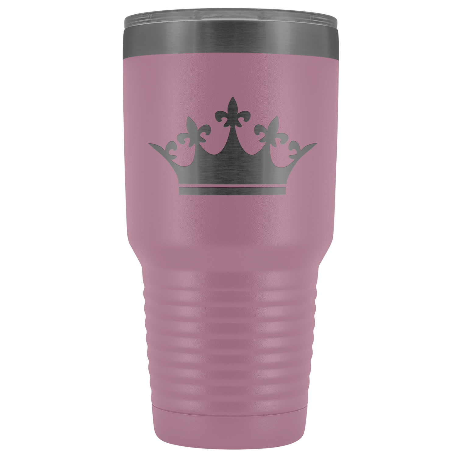 Laser etched Queen Tiara 30 Ounce stainless steel Vacuum insulated hot and cold beverage Tumbler