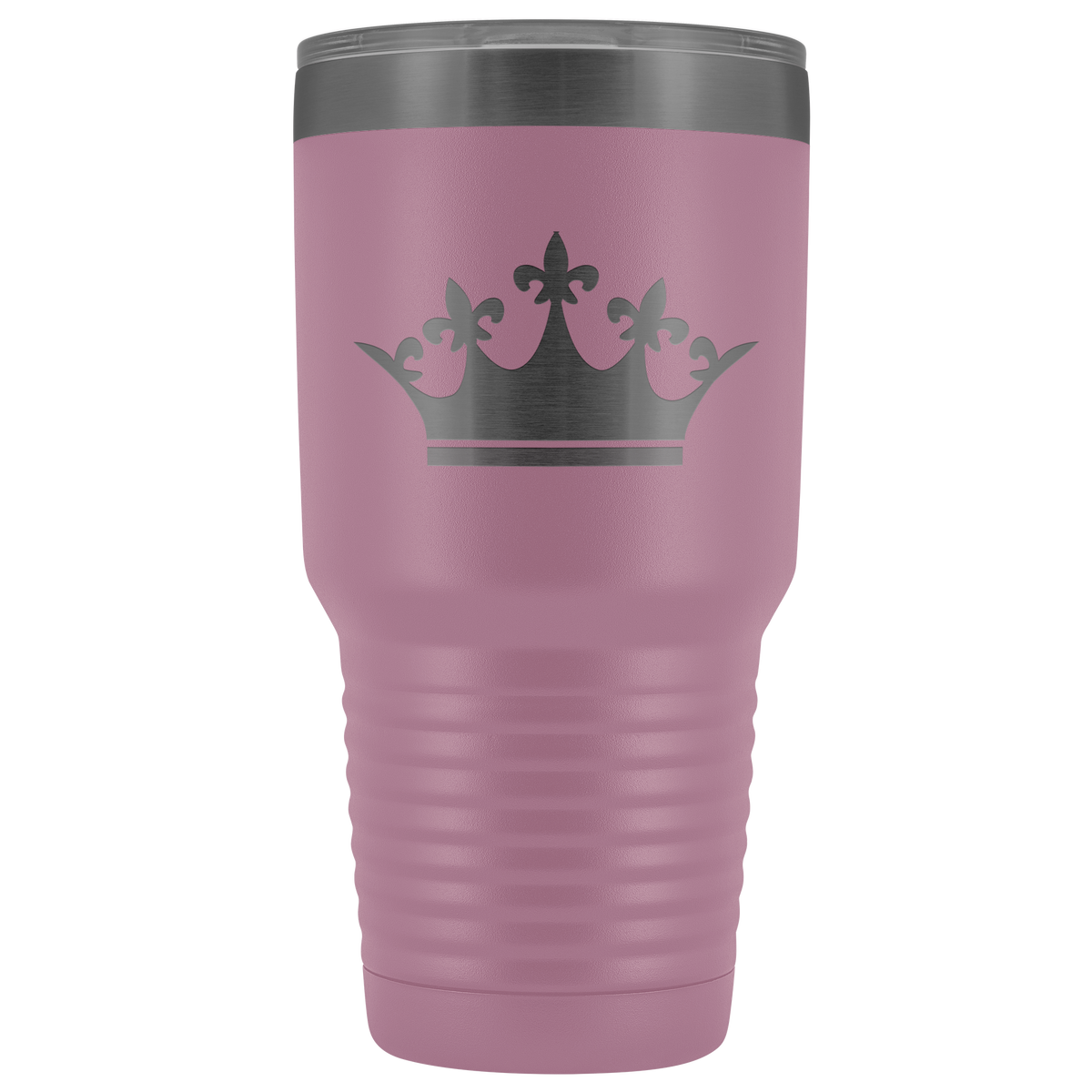 Laser etched Queen Tiara 30 Ounce stainless steel Vacuum insulated hot and cold beverage Tumbler