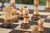 Burnt Golden Rosewood and Natural Boxwood  Chess Pieces