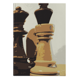 Wooden retro chess pieces hardcover journal