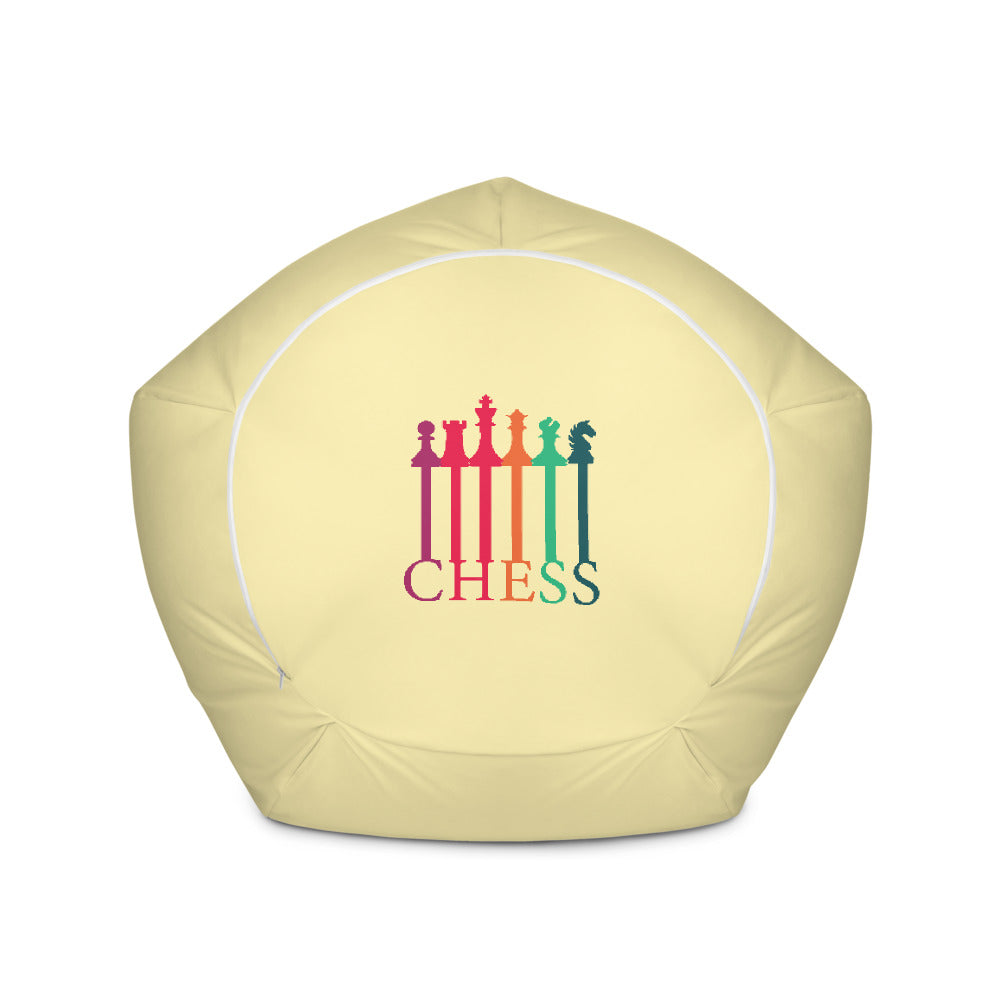 Chess the pieces and the letters Bean Bag Chair w/ filling