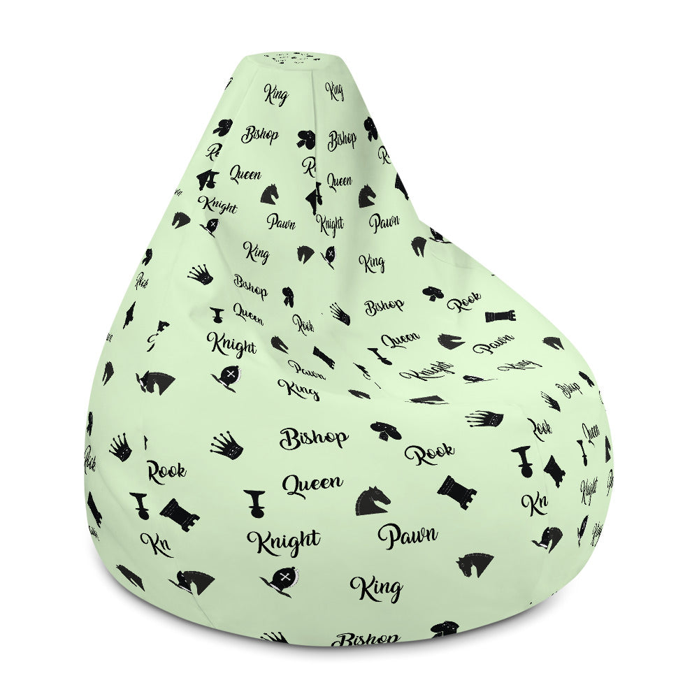 Chess pieces words and pictures Bean Bag Chair w/ filling