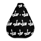 White on black chess pieces Bean Bag Chair w/ filling