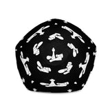 White on black chess pieces Bean Bag Chair w/ filling