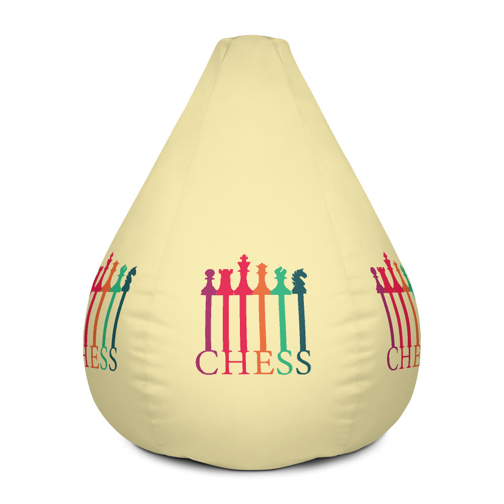 Chess the pieces and the letters Bean Bag Chair w/ filling