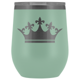 Queen Tiara Laser etched Wine Tumbler