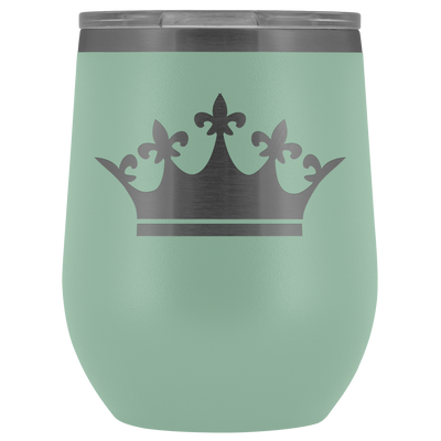 Queen Tiara Laser etched Wine Tumbler