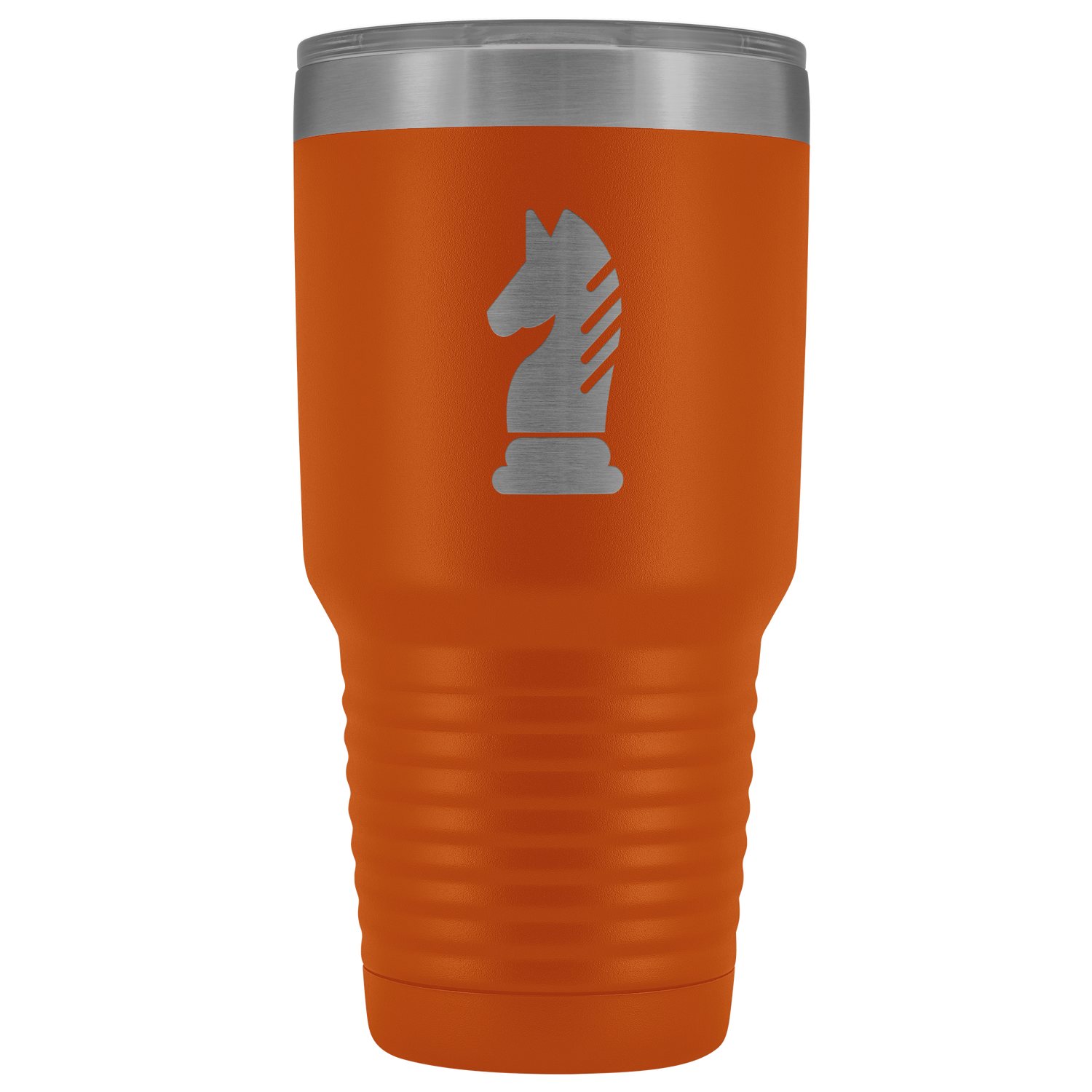 Laser etched Knight 30 Ounce stainless steel Vacuum insulated hot and cold beverage Tumbler