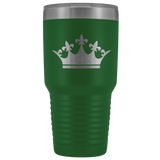 Laser etched Queen Tiara 30 Ounce stainless steel Vacuum insulated hot and cold beverage Tumbler