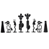 Recycled Auto Parts Pre-Hispanic Battle Rustic Chess Set - Black