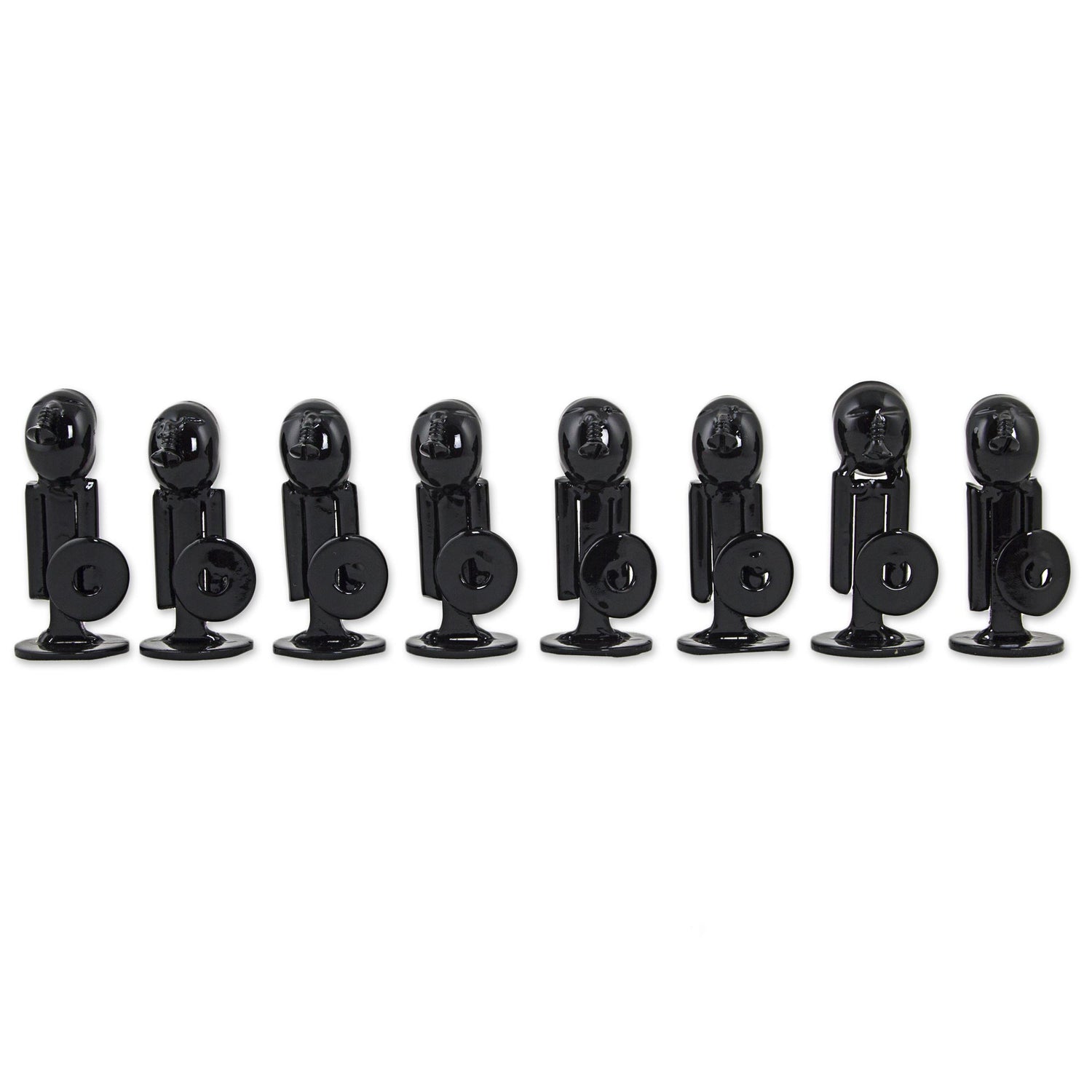 Recycled Auto Parts Pre-Hispanic Battle Rustic Chess Set - Black