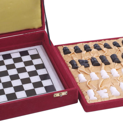 Handcrafted Black and White Marble Chess Set