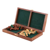 Babul Acacia Haldu Wood Chess Set with Storage