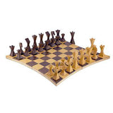 Tempisque and Salmwood Twisted Battle Chess Set